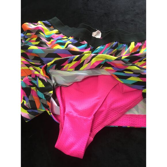 Everlast Size Large Shorts with Bikini Bottoms Pockets Multicolored Black Waist - Picture 3 of 4